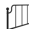 vidaXL Metal Bed Frame without Mattress with Headboard Black 100x200cm