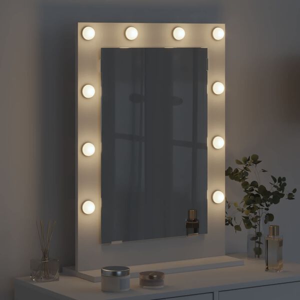 vidaXL Vanity Mirror White 70 x 50 x 18 cm Glass and Engineered wood