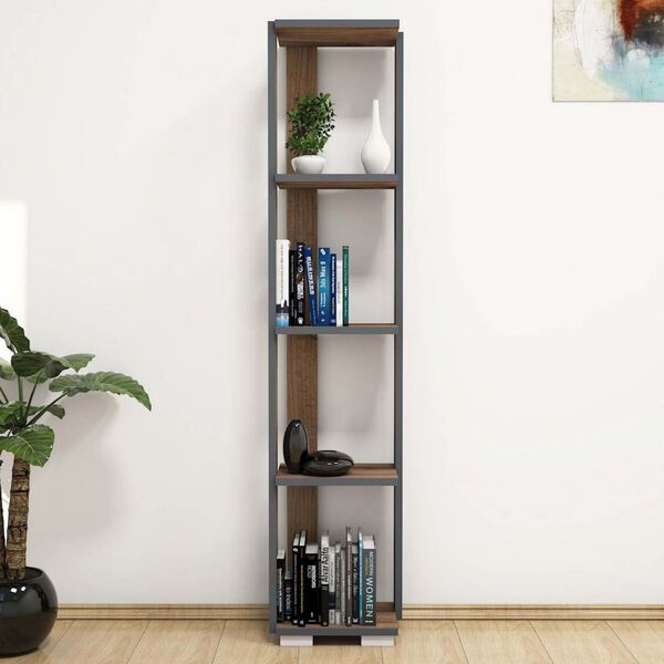 Homemania Bookcase Nicol 33.6x25.8x153 cm Walnut