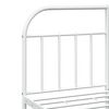 vidaXL Metal Bed Frame without Mattress with Footboard White 135x190cm
