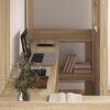 vidaXL Loft Bed Frame with Desk Sonoma Oak 75 x 190 cm Engineered Wood
