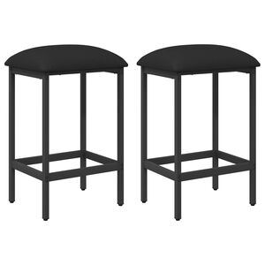 vidaXL Bar Stool 2 pcs Black 40 x 32 x 64 cm Engineered Wood