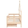 vidaXL Kids Bed Frame with Drawers 70x140 cm Solid Wood Pine