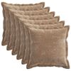 vidaXL Cushion Cover 6 pcs HOUTEN Brown 40 x 40 cm Chenille Fabric