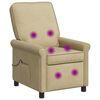vidaXL Recliner Massage Chair Grey Green 69 x 95 x 101 cm Fabric