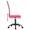 vidaXL Office Chair Height Adjustable Pink Mesh Fabric