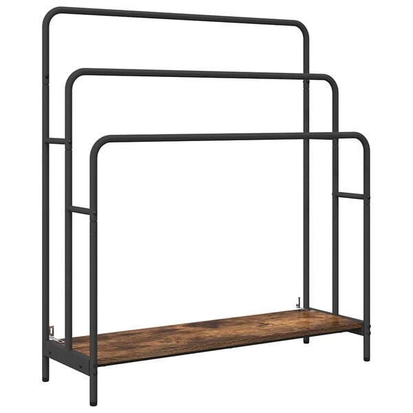 vidaXL Cloth Rack Smoked Oak 90 x 30 x 100.5 cm Engineered wood