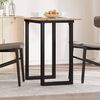 vidaXL Dining Table O-Frame 80x50x75 cm Solid Wood Pine and Steel
