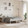 vidaXL Metal Bed Frame without Mattress with Headboard White 140x190cm