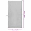 vidaXL Sports Towels 2 pcs Grey 100 x 50 cm Polyester and polyamide