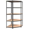 vidaXL 5-Layer Shelves 4 pcs Anthracite Steel&Engineered Wood