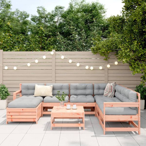 vidaXL 8 Piece Garden Sofa Set Solid Wood Douglas Fir