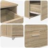 vidaXL Desk Sonoma Oak 131.5 x 50 x 106.5 cm Engineered Wood