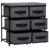 vidaXL Storage Cabinet with 6 Drawers 55x29x55 cm Grey Steel