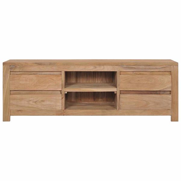 vidaXL TV Cabinet 115x30x40 cm Solid Teak Wood