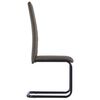 vidaXL Cantilever Dining Chairs 2 pcs Taupe Fabric