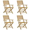 vidaXL Folding Garden Chairs 4 pcs 54.5x61.5x86.5 cm Solid Wood Acacia