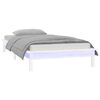 vidaXL LED Bed Frame without Mattress White 100x200 cm Solid Wood