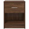 vidaXL Bedside Cabinets 2 pcs with Drawer Brown Oak 40x34x50 cm