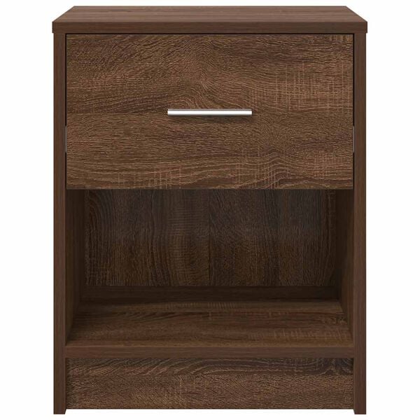 vidaXL Bedside Cabinets 2 pcs with Drawer Brown Oak 40x34x50 cm