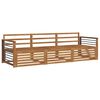 vidaXL Outdoor Sofa Set 3 pcs Natural Solid Acacia Wood