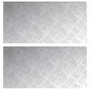 vidaXL Stair Tread Rectangular 2 pcs Silver 60 x 30 cm Aluminium