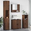 vidaXL Bathroom Furniture Set 4 pcs Brown Oak Engineered wood & Metal