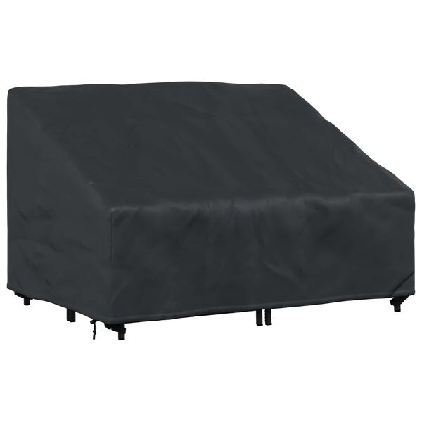 vidaXL Garden Bench Cover Black 130 x 95 x 40 / 80 cm 210D Oxford Fbric