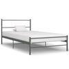 vidaXL Bed Frame without Mattress Grey Metal 100x200 cm