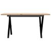 vidaXL Coffee Table X-Frame 80x50x40 cm Solid Wood Pine and Steel