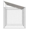 vidaXL Dog Cage with Roof Silver 400 x 200 x 258 cm Steel and PE