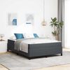 vidaXL Bed Frame with Mattress Dark Grey 140 x 200 cm Fabric