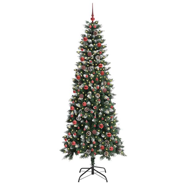 vidaXL Artificial Christmas Tree with 300 LEDs with Stand Green 210 cm