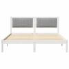 vidaXL Bed Frame with Upholstered Headboard Light Grey 150 x 200 cm