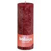 Bolsius Rustic Pillar Candles Shine 4 pcs 190x68 mm Velvet Red