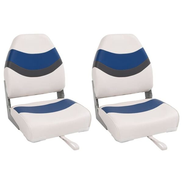vidaXL Foldable Boat Seats 2pcs with High Back 44x38x55 cm
