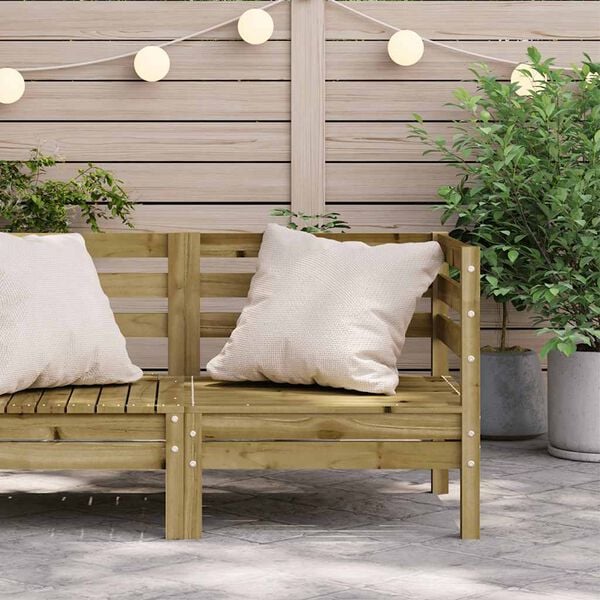vidaXL Garden Sofa Corner Impregnated Wood Pine