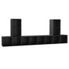 vidaXL 5 Piece TV Cabinet Set High Gloss Grey Engineered Wood