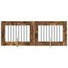 vidaXL Dog Gate with Stands 2 pcs Smoked Oak 80 x 60 cm