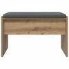 vidaXL Hall Bench with Cushion Artisan Oak 63 x 38 x 40 cm