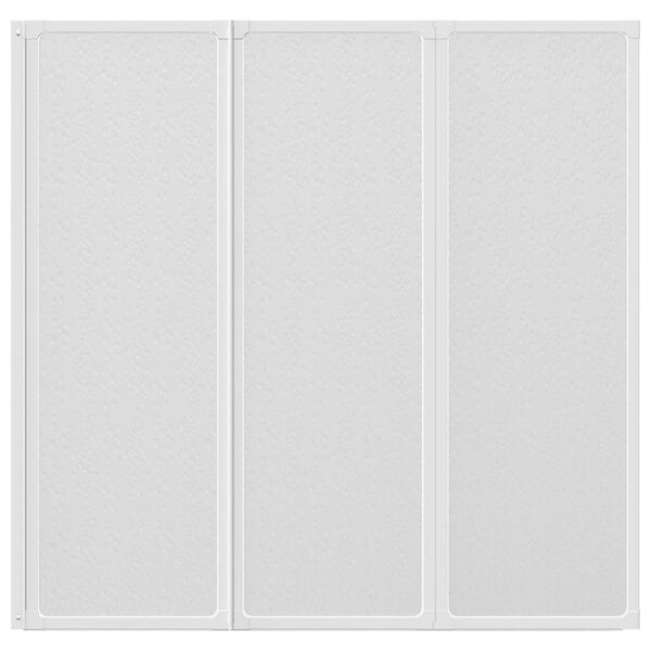 Shower Bath Screen Wall 117 x 120 cm 3 Panels Foldable