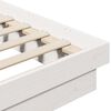 vidaXL Bed Frame without Mattress White Solid Wood 200x200 cm