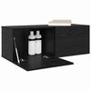 vidaXL Wall-Mounted Cabinet Wall-mounted Black Oak 100 x 36.5 x 35 cm