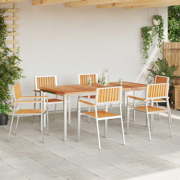 vidaXL GardenChair 6 pcs Brown 56x54.5x87cm SolidTeakwood