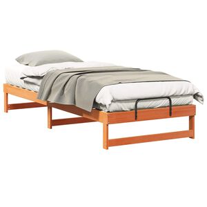 vidaXL Bed Frame Brown 90 x 220 cm Solid Pine Wood