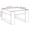 vidaXL Coffee Table with Infinity LED Smoked Oak 50x53x30 cm