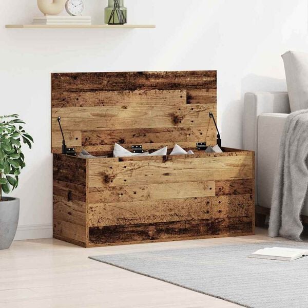 vidaXL Storage Box Old wood 100 x 42 x 46 cm Engineered Wood