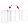 vidaXL Dog Gate Foldable 3 Panels White 150 cm Poplar Wood