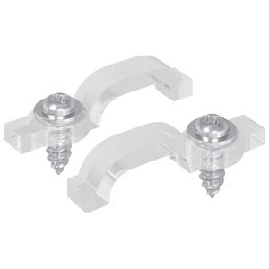 vidaXL LED Strip Clips 2 pcs Transparent 23.8 x 7.3 x 4.3 mm