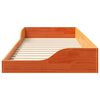 vidaXL Bed Frame Wax Brown 80 x 210 cm Solid Pine Wood